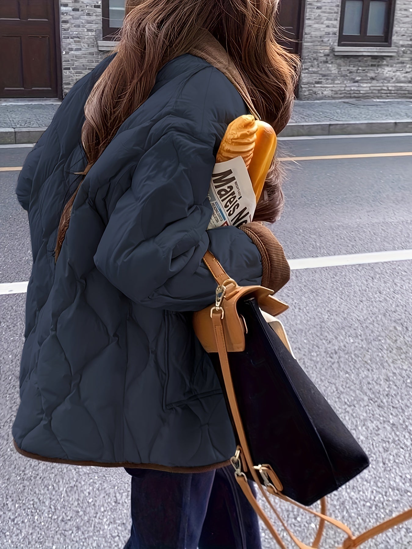 Baira Jas | Dames Herfst Gewatteerde Jas met Knopen