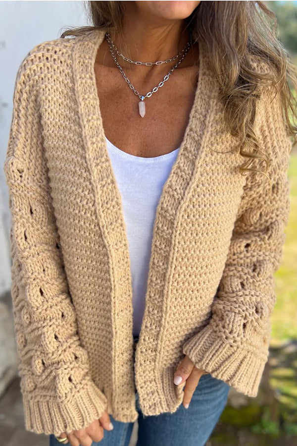 Wendey Vest | Gebreide Lange Mouwen Vest