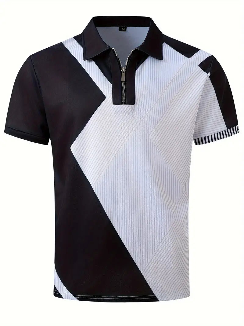 Aris Shirt | Regular Fit Kleurblok Golfshirt