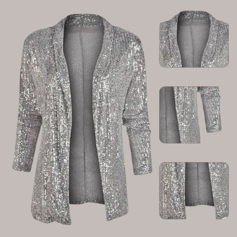 Wakisha Blazer | Dames Herfst Elegante Pailletten Blazer