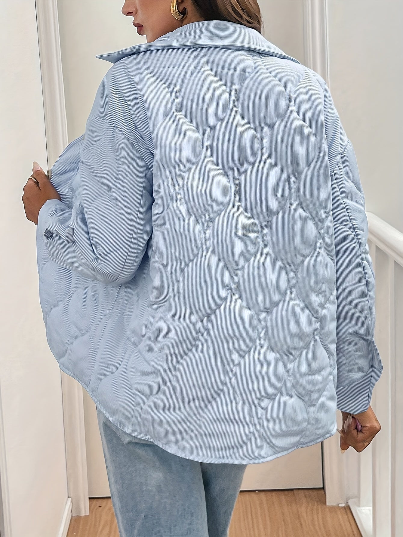 Baila Jas | Dames Herfst Jas met Strepen en Knopen