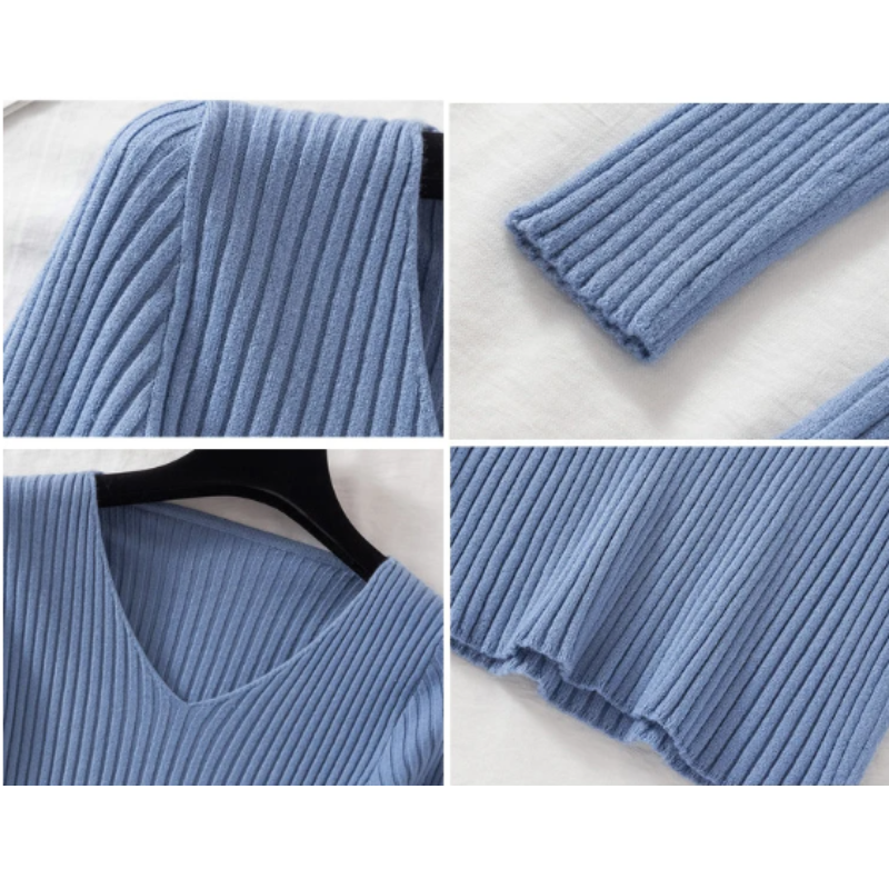 Yllona Trui | Slanke fit V-hals Trui