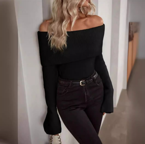 Raquel Trui | Off Shoulder Lange Mouwen Trui