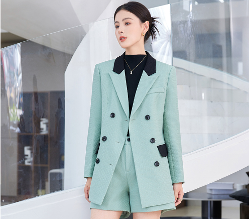 Xeyra Blazer | Vrouwen twee knopen sjaal blazer