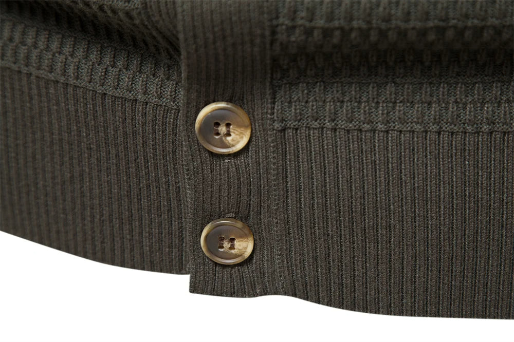Werner Vest | Heren Gebreid Knoopvest voor Winterdagen