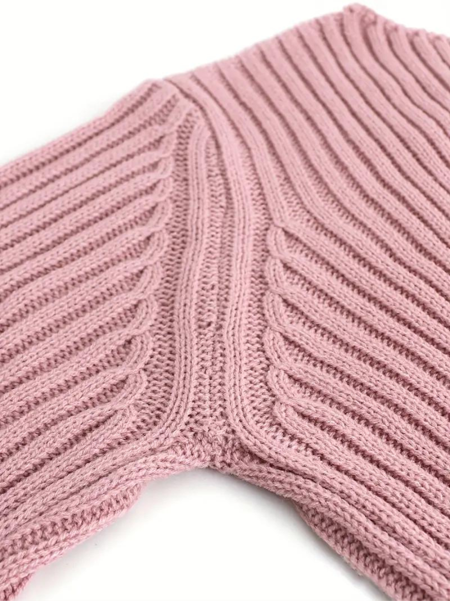 Peaches Trui | Geribde Gebreide One-Shoulder Cropped Trui