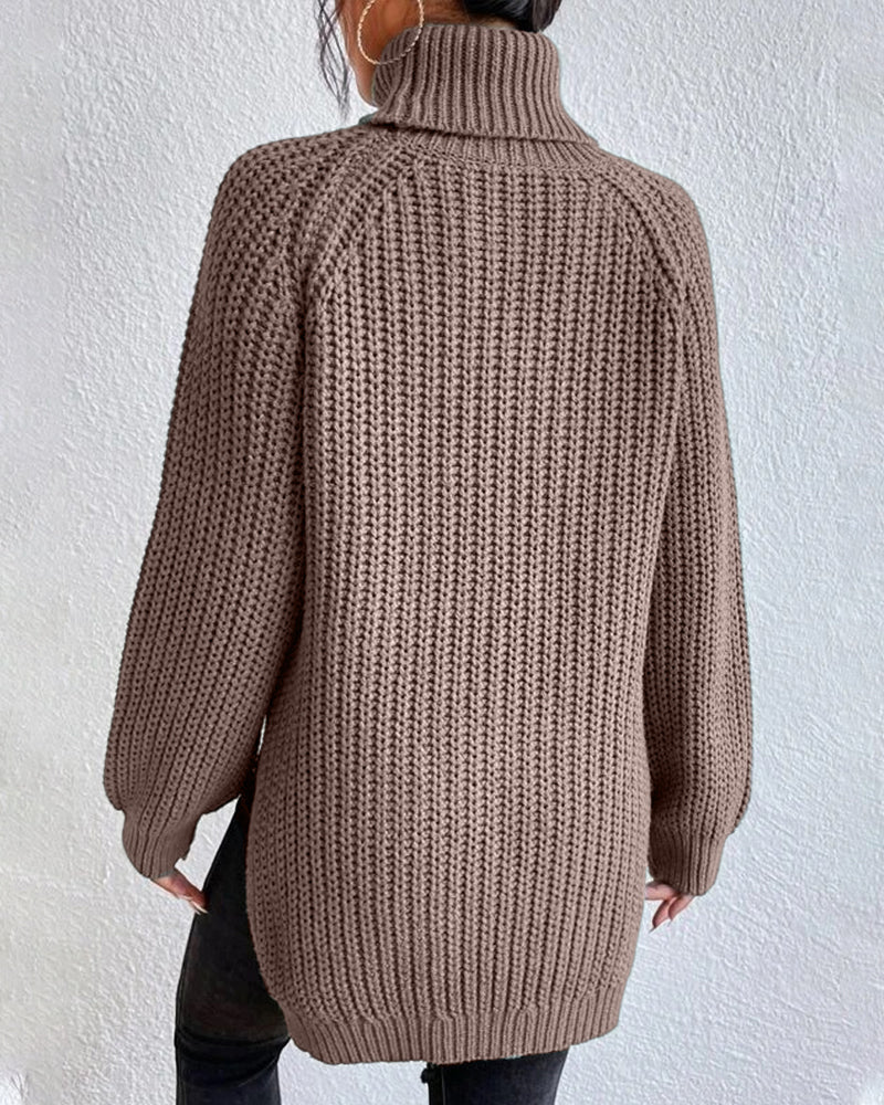 Valerie Jumper | Dames Herfst Gebreide Coltrui Jumper met Relaxte Pasvorm