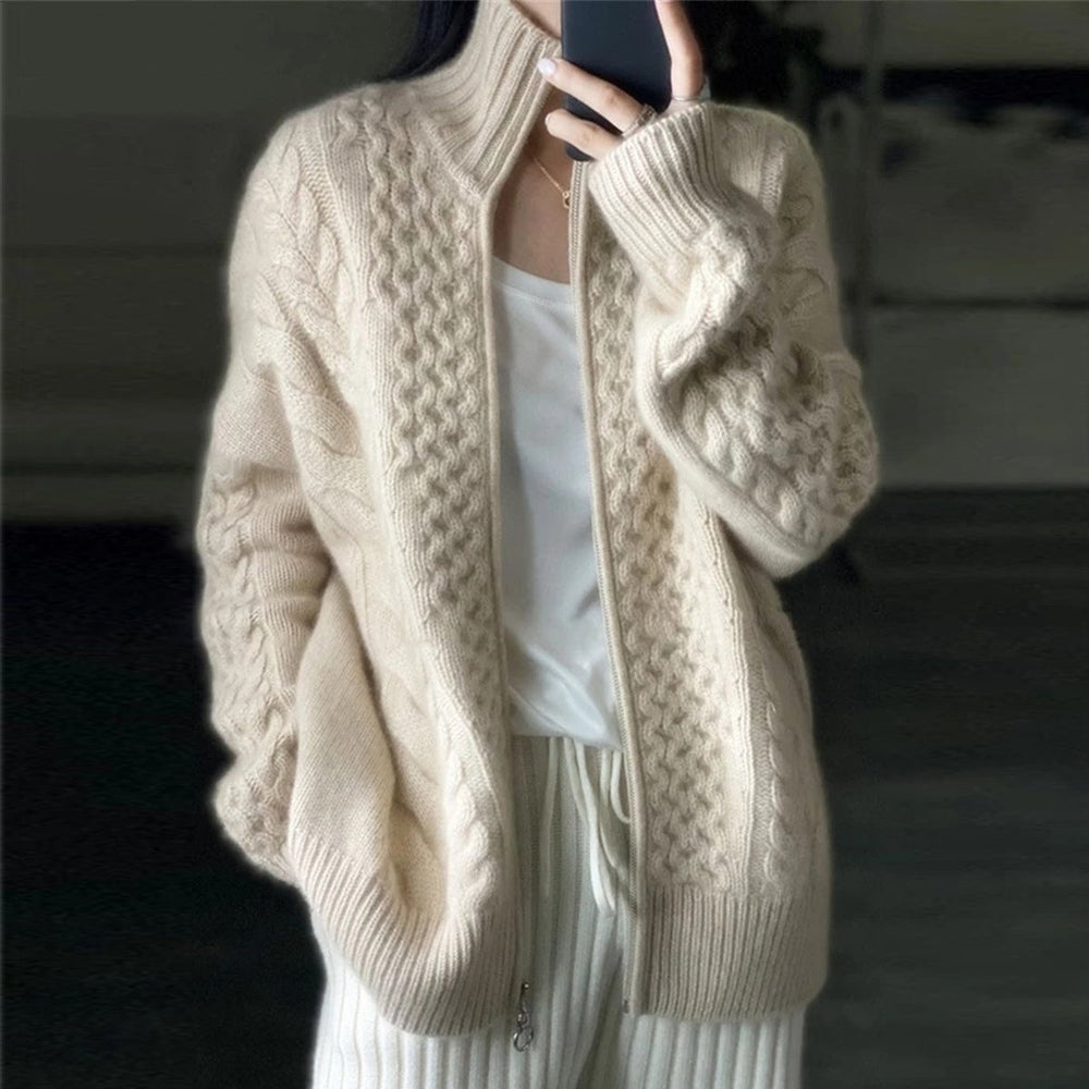 Willa Vest | Dames Winter Hoogsluitend Gebreid Cashmere Vest