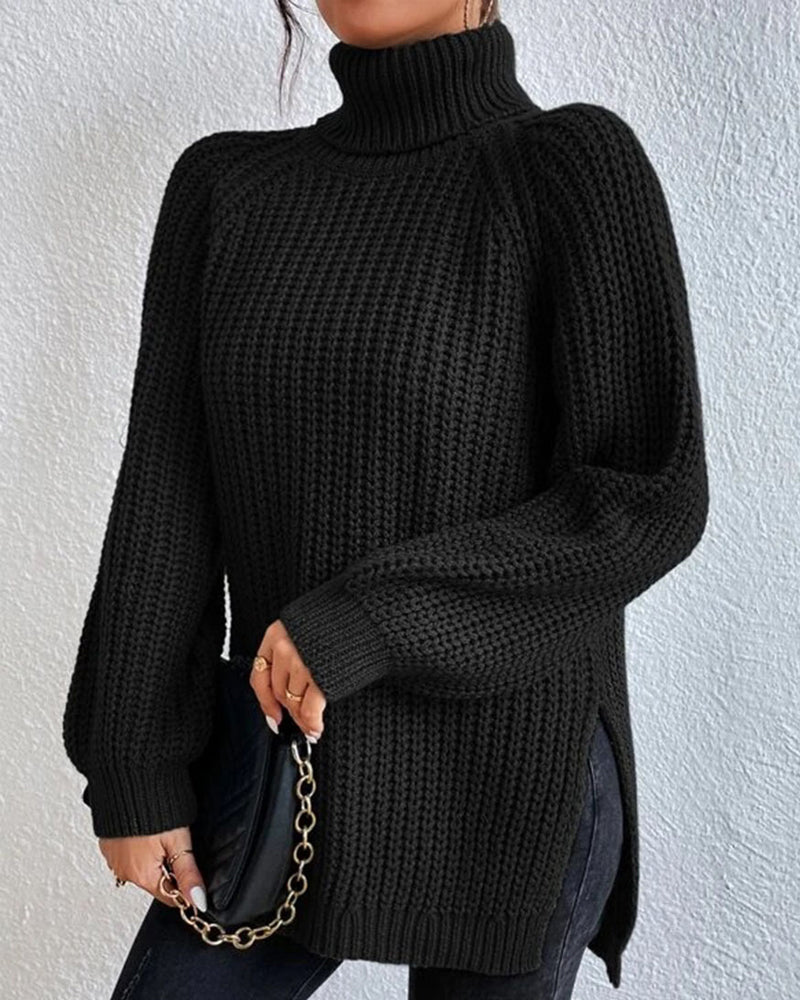 Valerie Jumper | Dames Herfst Gebreide Coltrui Jumper met Relaxte Pasvorm