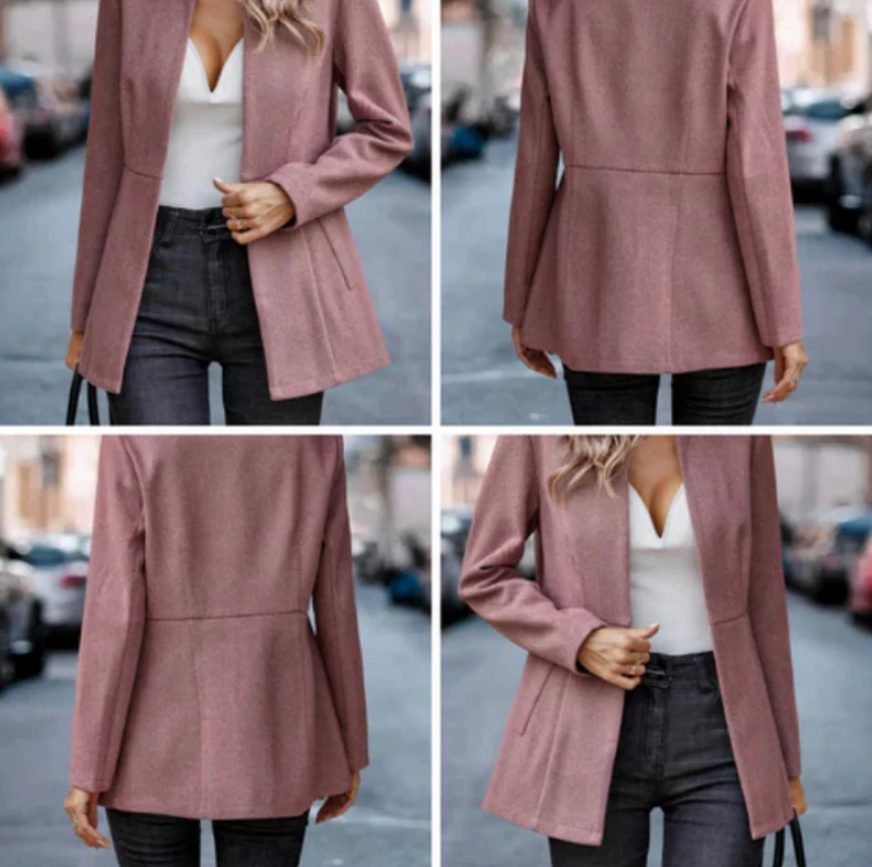 Gynette Blazer | Vrouwen visgraatprint blazer