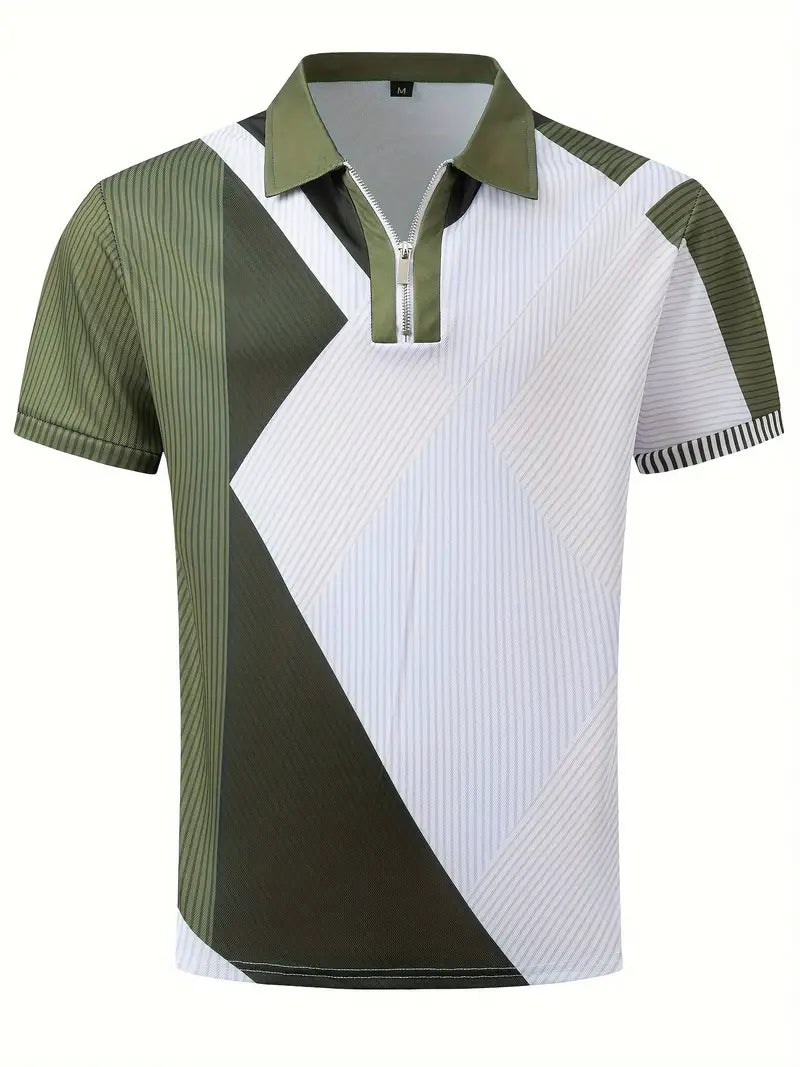Aris Shirt | Regular Fit Kleurblok Golfshirt