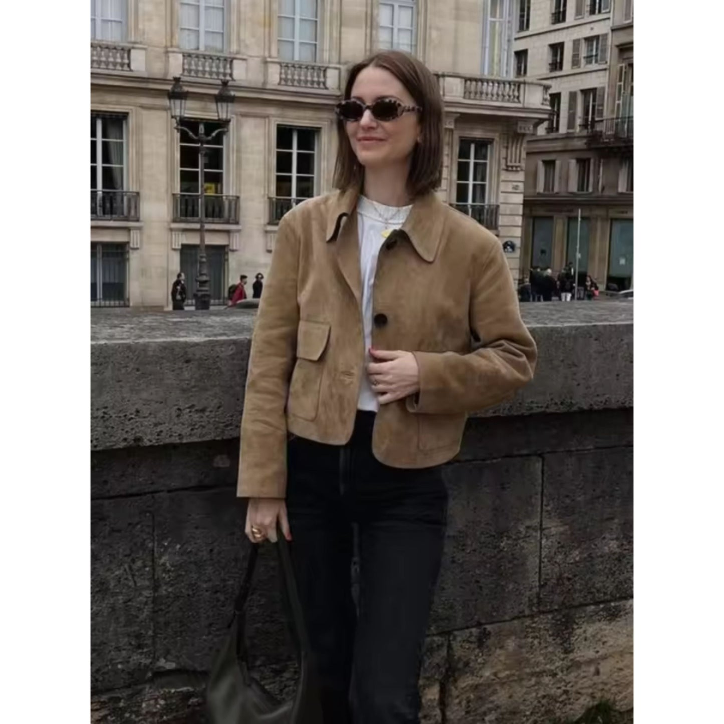 Cathleen Jas | Dames Winter Suède Jas met Knopen