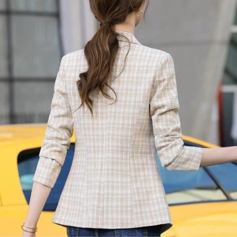 Angelina Blazer | Dames Klassieke Ruiten Blazer