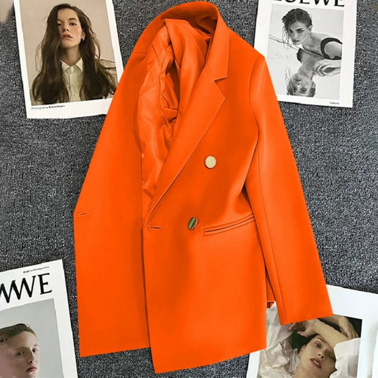 Bubbles Blazer | Vintage Mode Eén Knoop Blazer