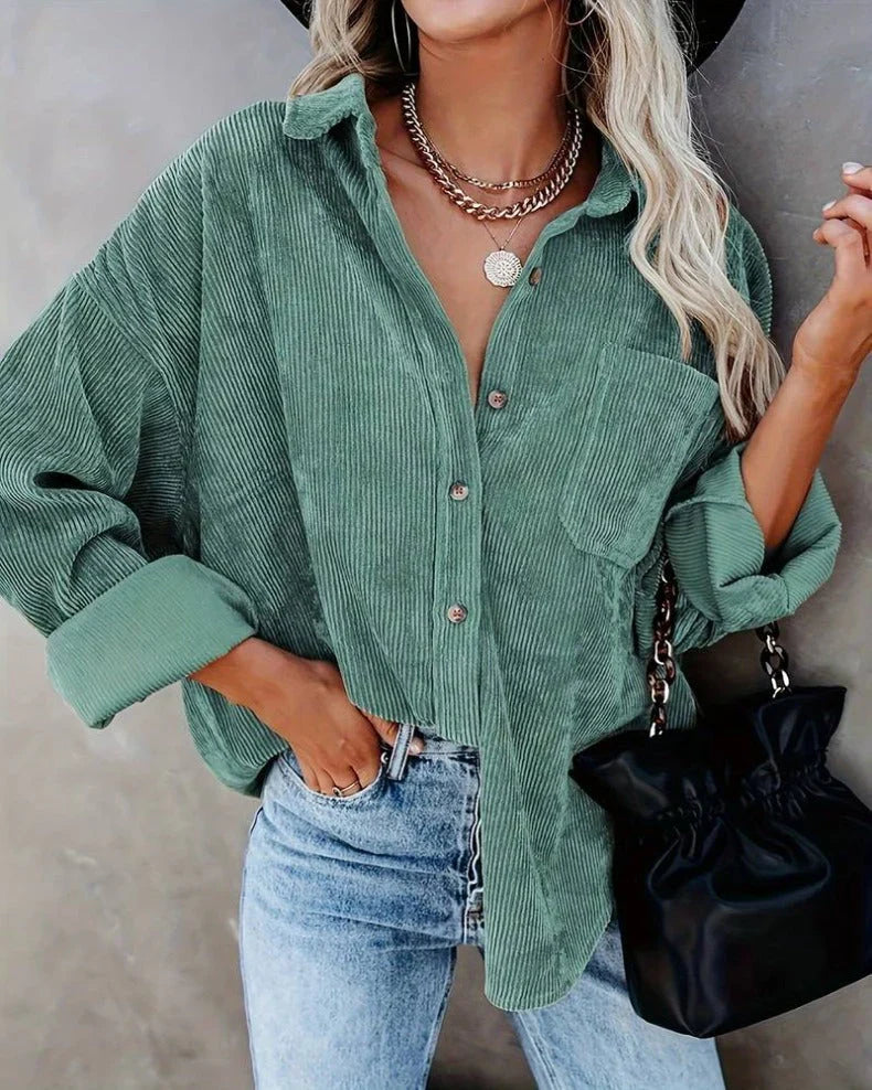 Maristela Top | Vintage Lange Mouw Top
