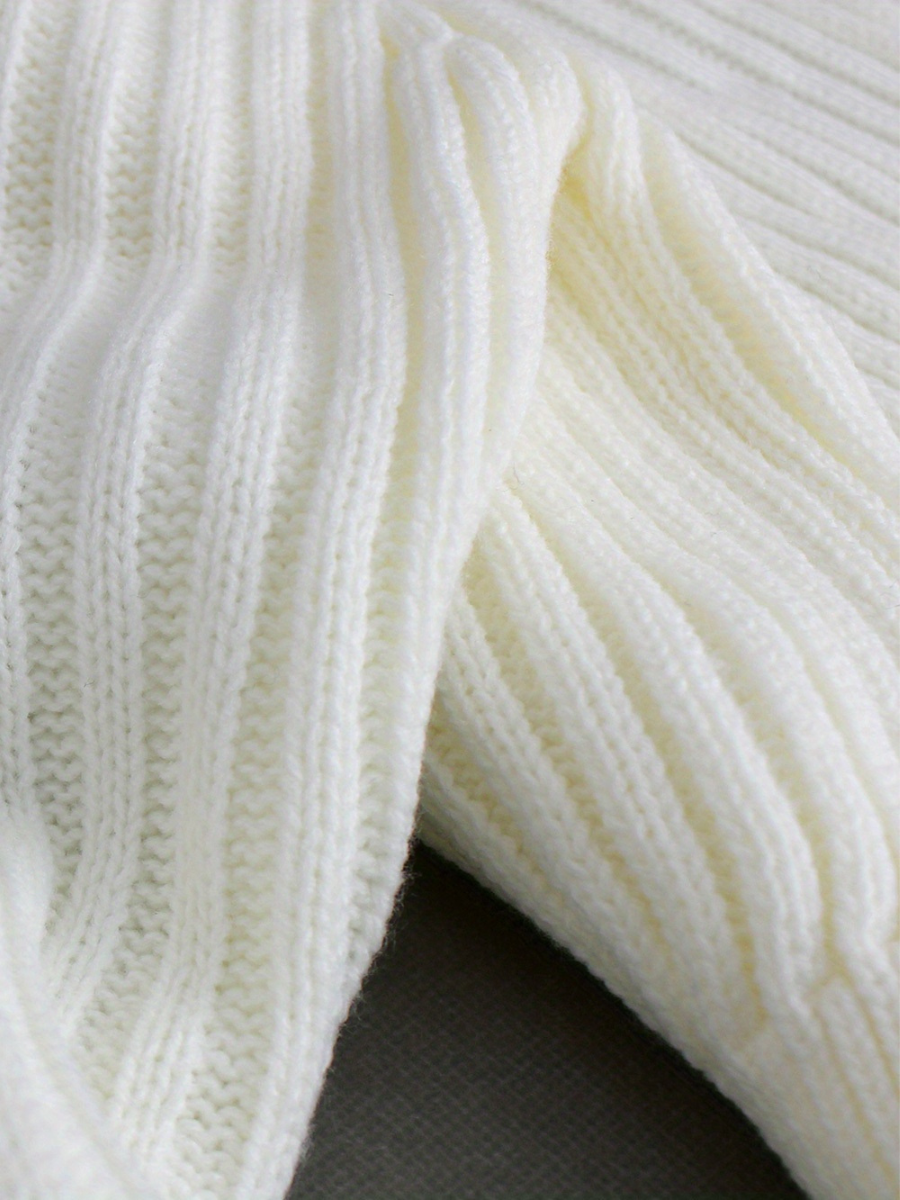 Peaches Trui | Geribde Gebreide One-Shoulder Cropped Trui