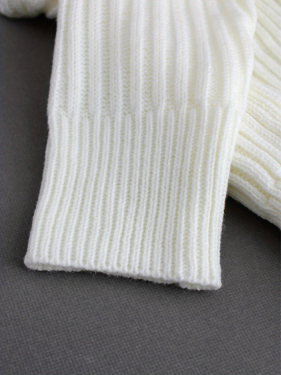 Peaches Trui | Geribde Gebreide One-Shoulder Cropped Trui