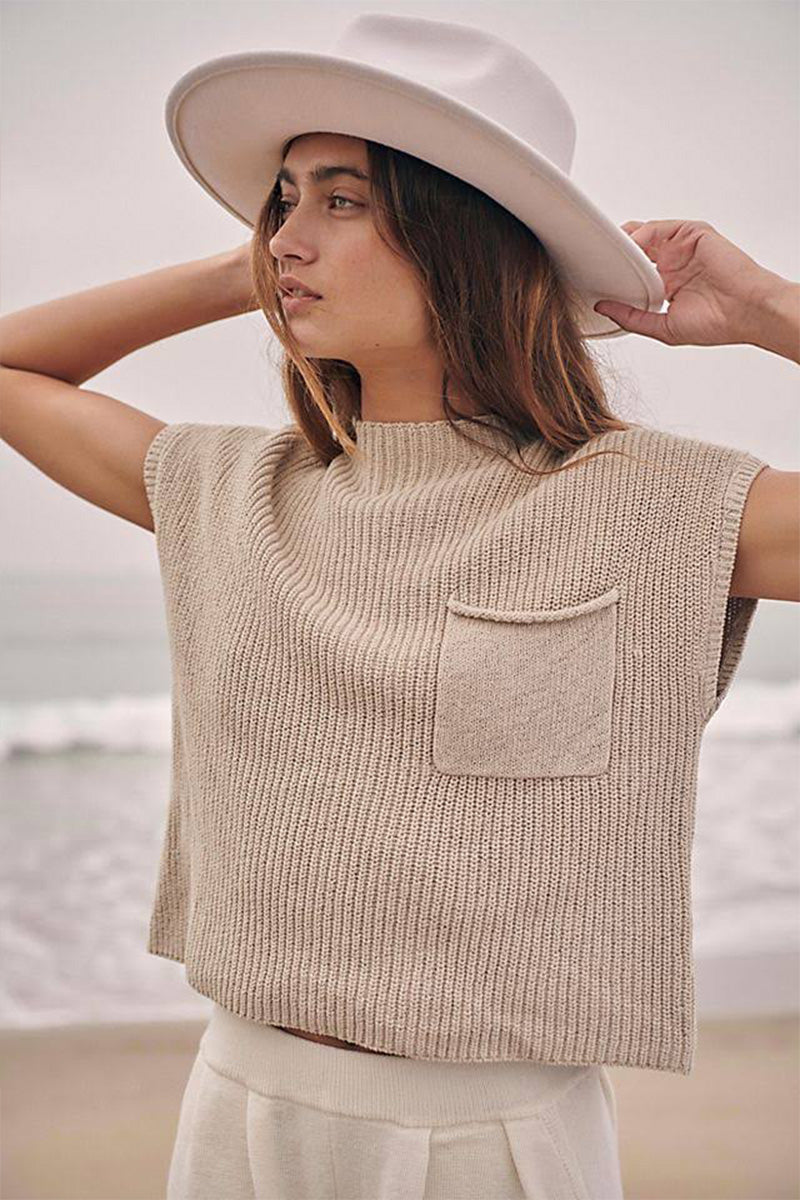 Vicky Set | Korte Mouw Gebreide Top en Broek Set