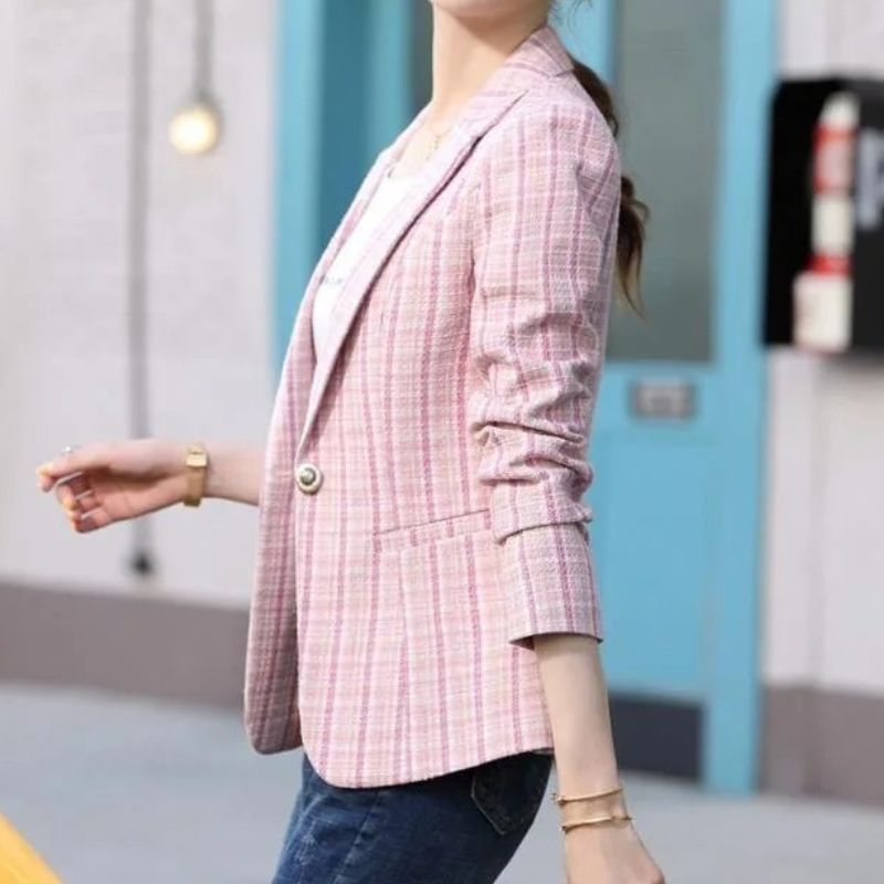 Angelina Blazer | Dames Klassieke Ruiten Blazer