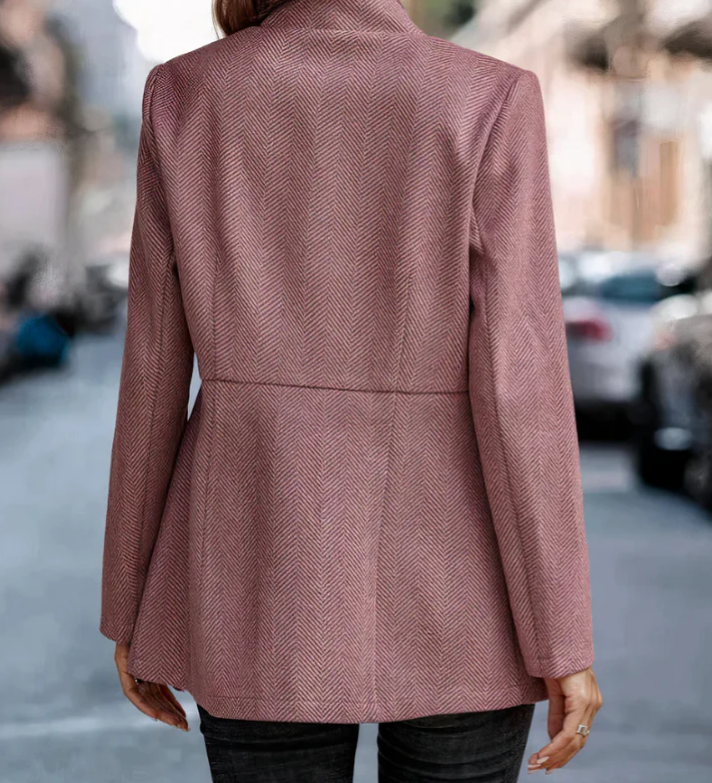 Gynette Blazer | Vrouwen visgraatprint blazer