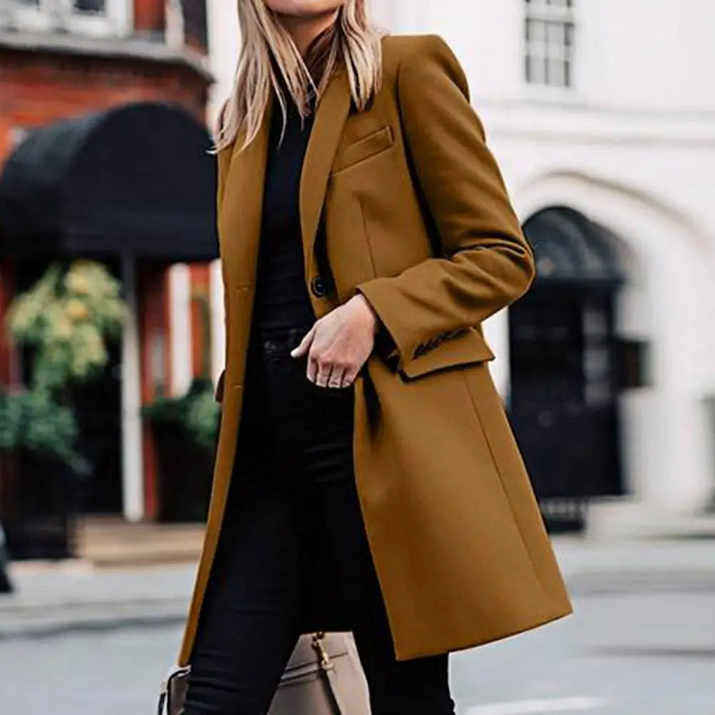 Winna Blazer | Dames Winter Business Casual Office Blazer met Revers en Knoopsluiting