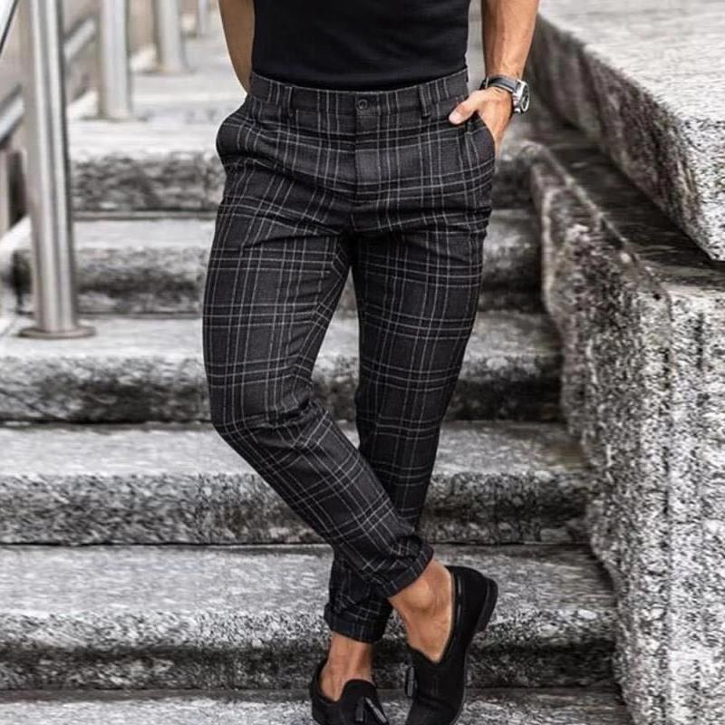 Wallace Broek | Heren Slim-Fit Geruite Broek