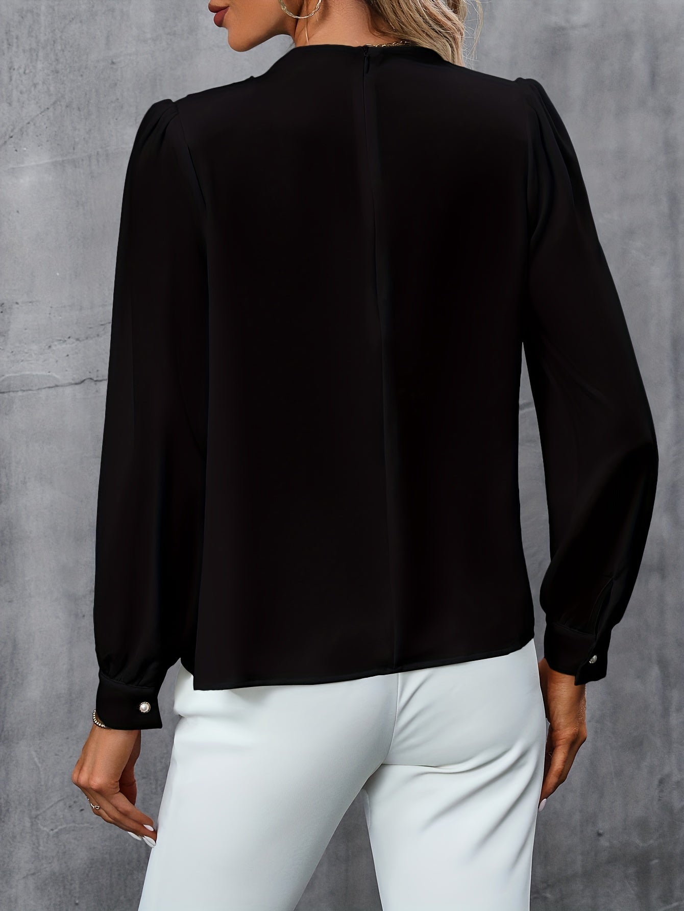 Pia Blouse | Geplooide Lange Mouw Blouse