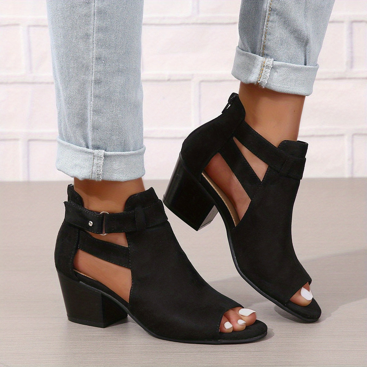 Senny Hakken | Elegante Open Schoenen met Lage Hak