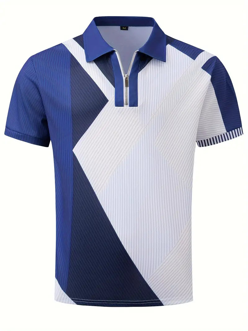 Aris Shirt | Regular Fit Kleurblok Golfshirt