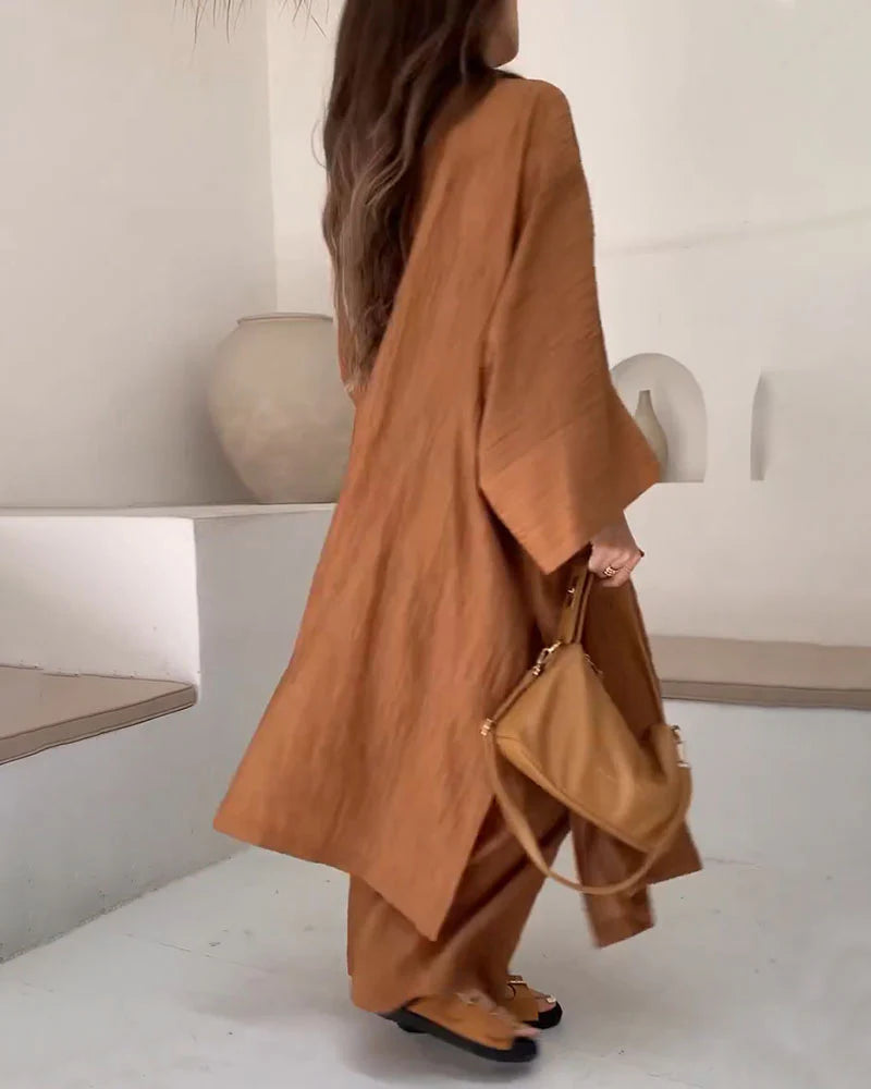 Minerva Set | Los geplooid topje & broek set