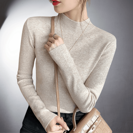 Ainsley Jumper | Winter Gebreide Slim Fit Jumper met Hoge Hals