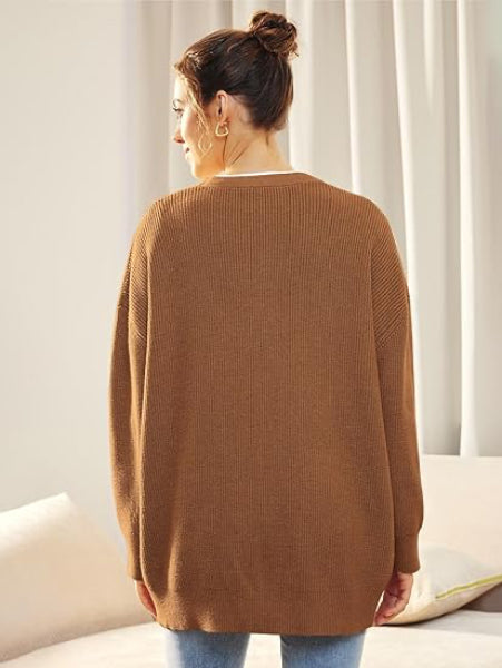 Ukiah Vest | Dames Herfst Oversized V-hals Vest met Knopen