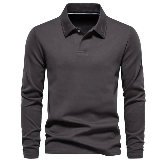 Yarno Polo Shirt | Heren Lange Mouw Polo Shirt
