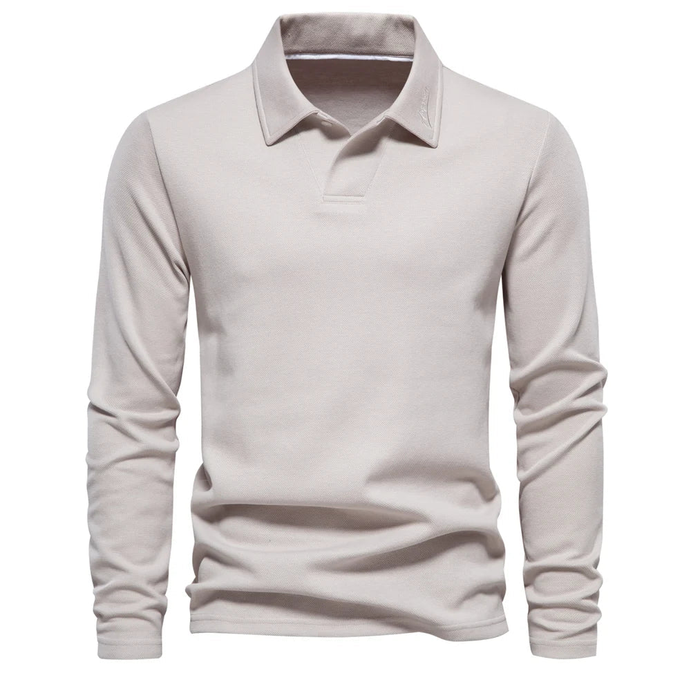 Yarno Polo Shirt | Heren Lange Mouw Polo Shirt