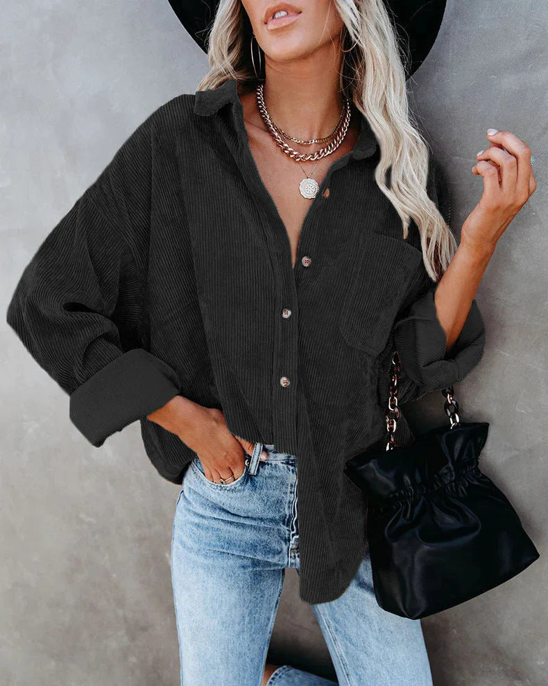 Maristela Top | Vintage Lange Mouw Top