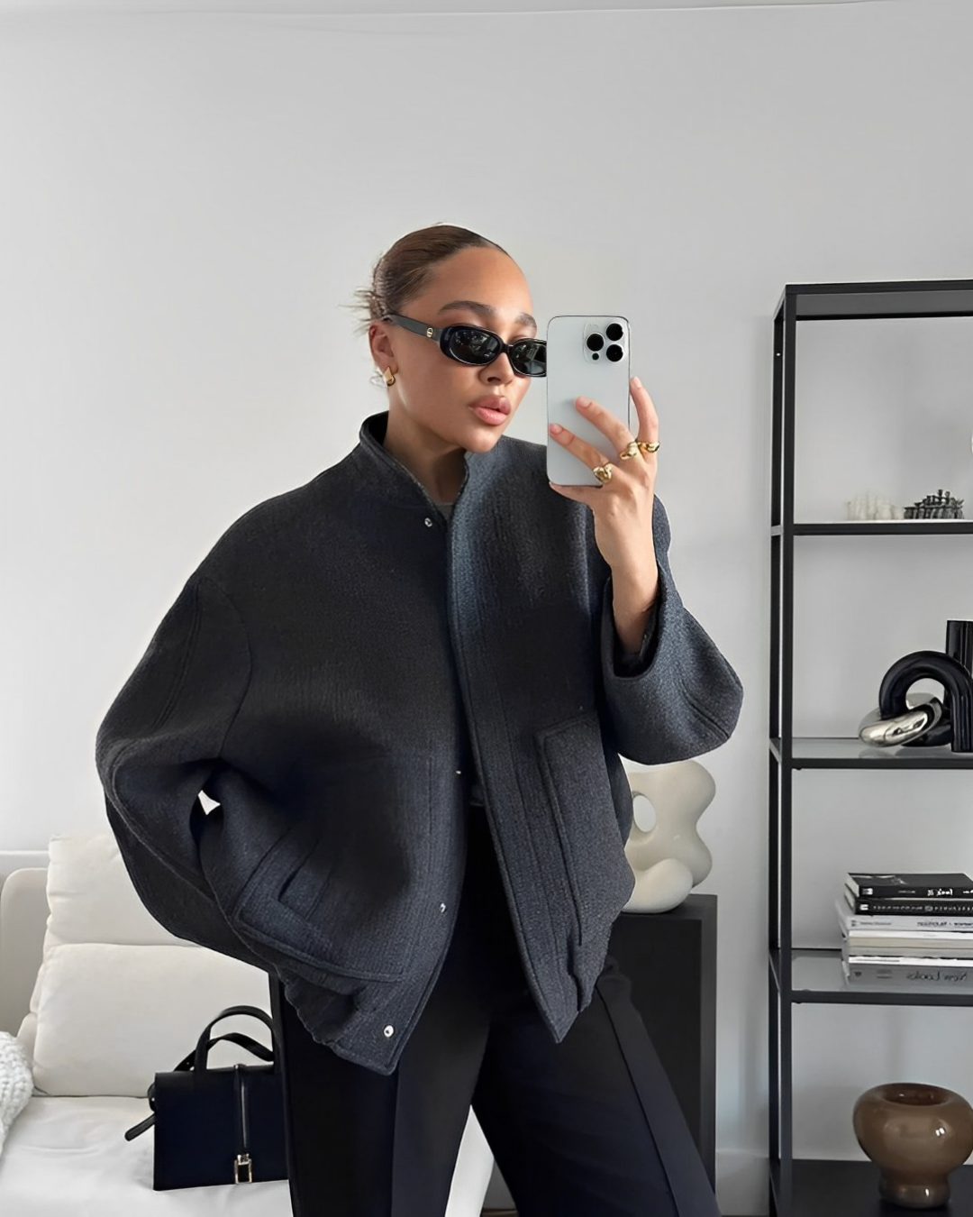 Yanina Jas | Herfst Oversized Wol Bomber