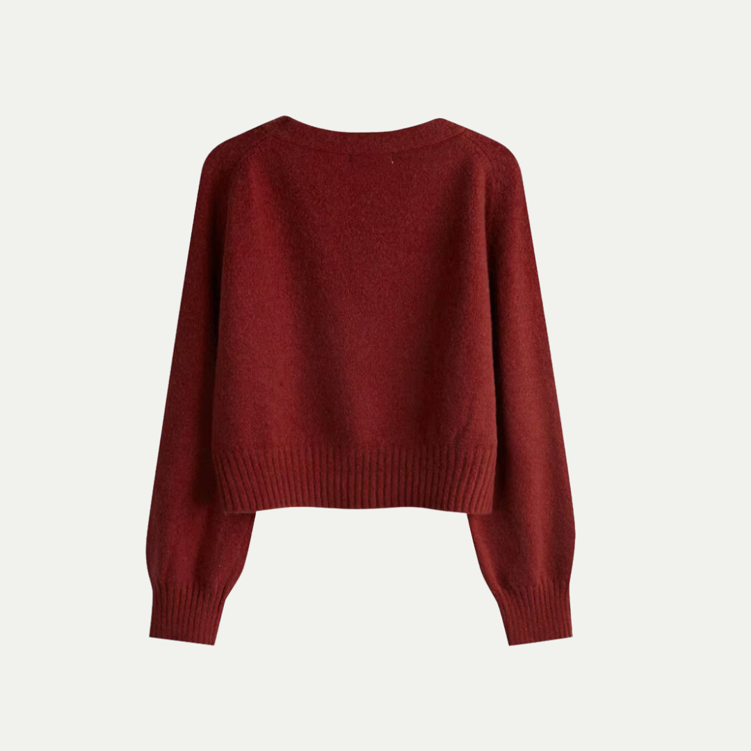 Abiola Vest | Herfst Gebreid Vest met Asymmetrische Knopen