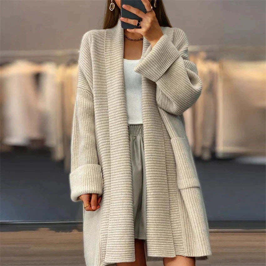 Ilarya Mantel Vest | Vrouwen Lange Gebreide Vest