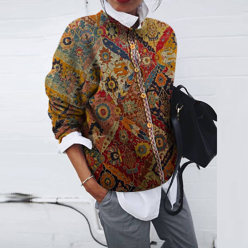 Vivi Trui | Elegante Vintage Print Trui