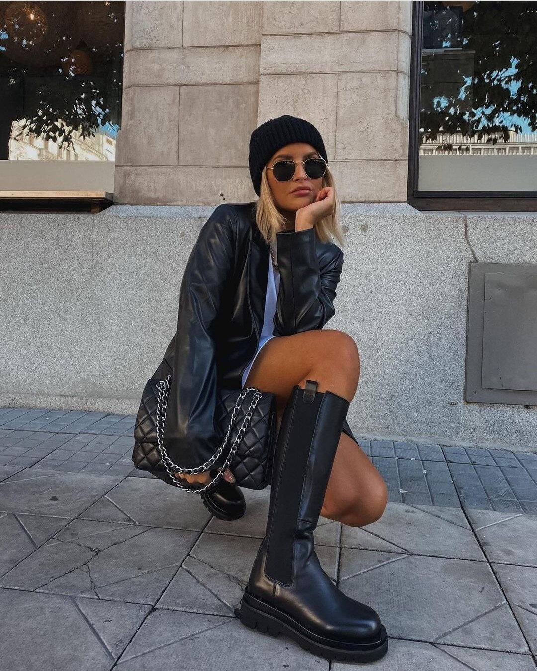 Winlena Blazer | Vrouwen Leren Blazer