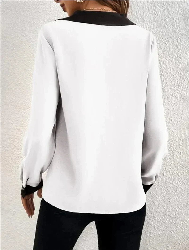 Samira Bloes | Dames Lange Mouwen Zakelijke Bloes