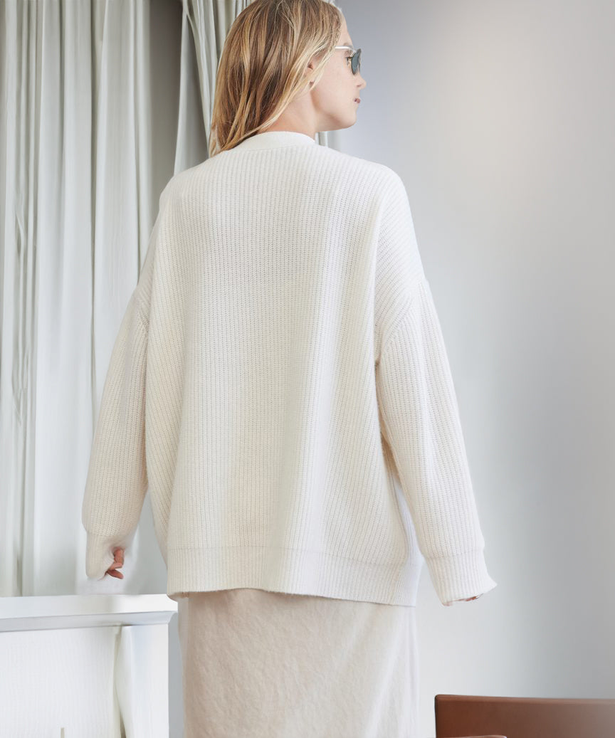 Valeria Vest | Dames Herfst Oversized Vest met Knopen en Geribbelde Textuur