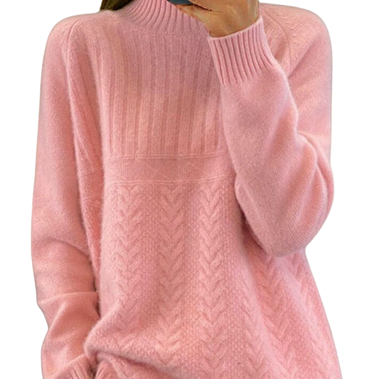 Zahria Trui | Hoge Hals Geribbelde Trui