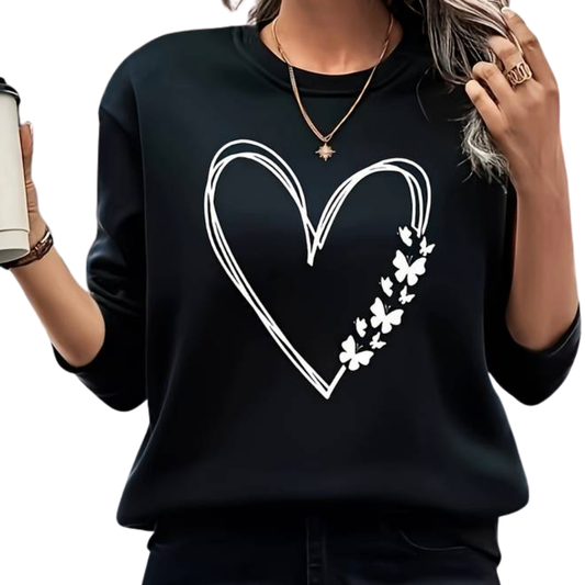 Bonny Trui | Casual Hart Print Trui