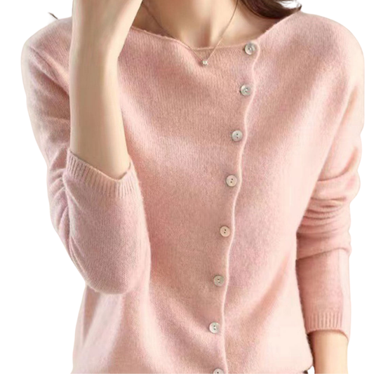 Willianne Vest | Losse Crewneck Knopen Vest