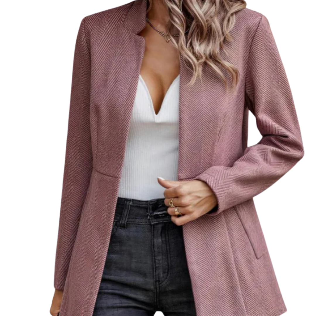 Gynette Blazer | Vrouwen visgraatprint blazer