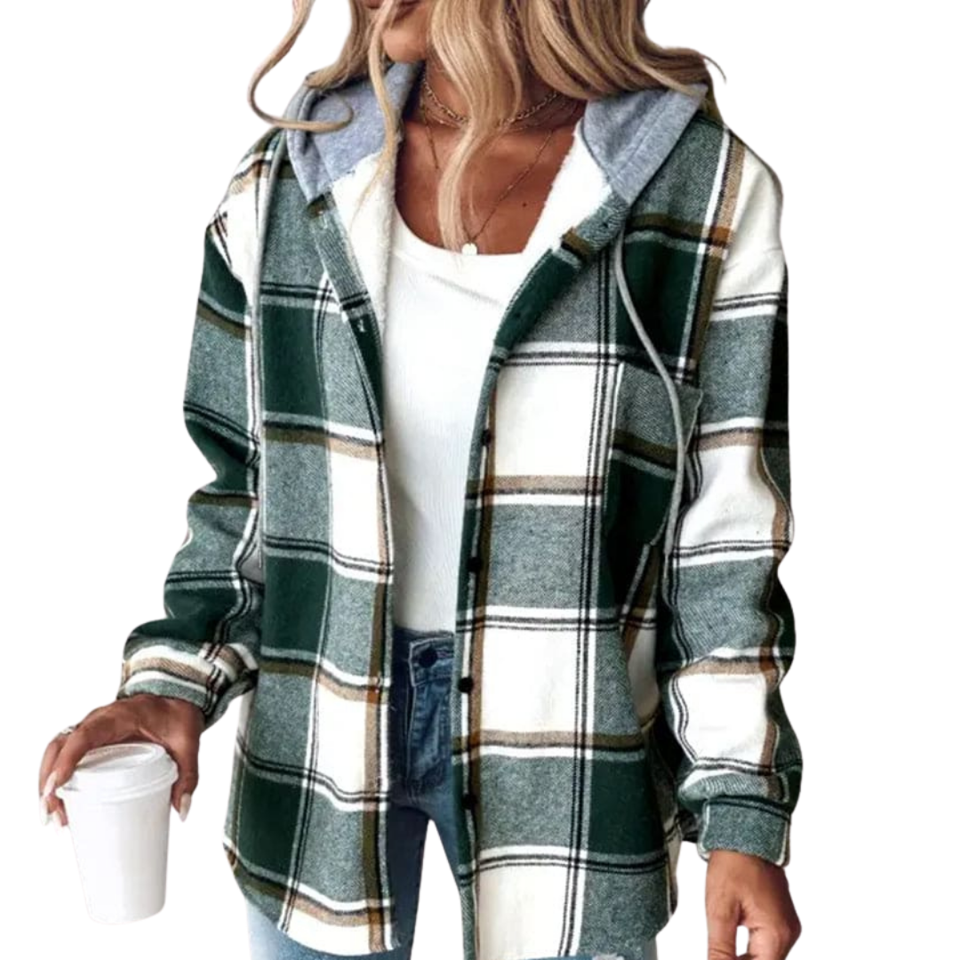 Olympie Jas | Warme Geruite Hoodie Jas