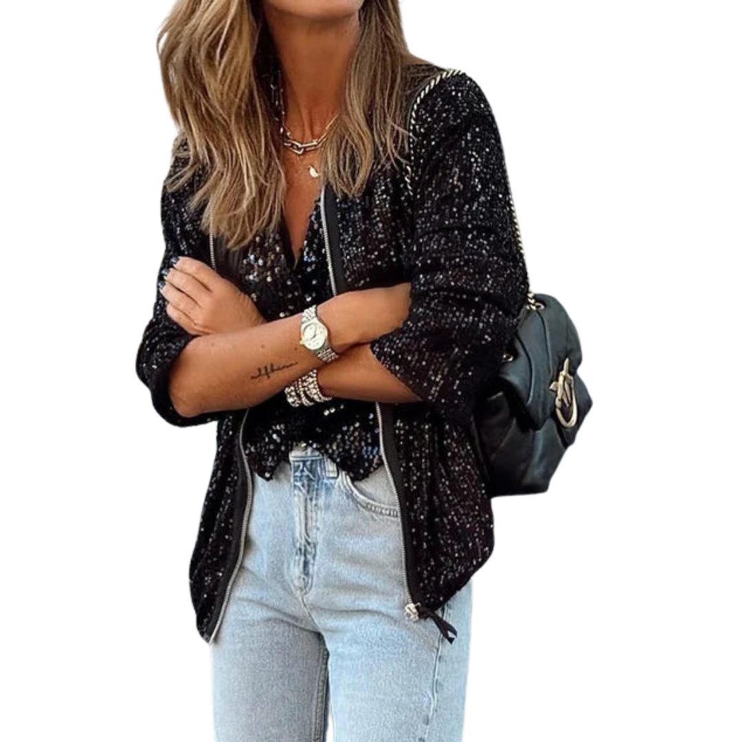 Quinnette Jas | Vrouwen Glitter Jas
