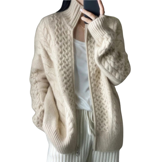 Willa Vest | Dames Winter Hoogsluitend Gebreid Cashmere Vest