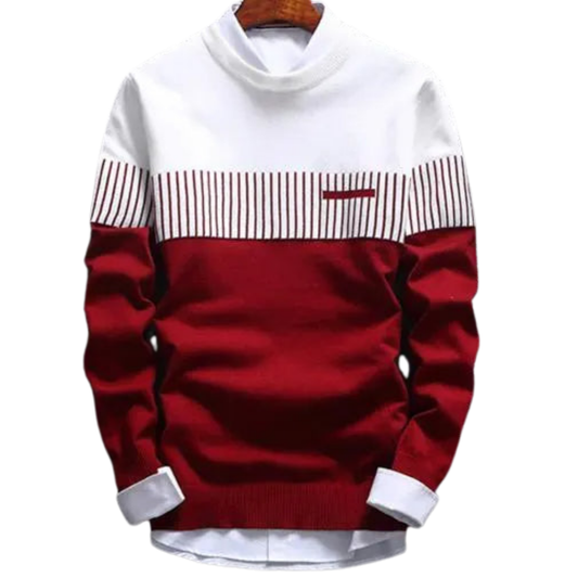 Hendrien Trui | Heren Gestreepte Kleurblok Trui